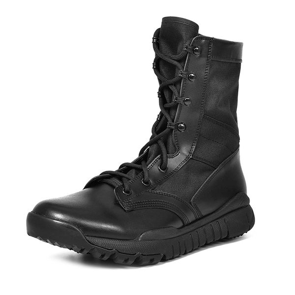 

autumn outdoor army boots men's special force military tactical boots desert combat shoes waterproof ankle boots, Black