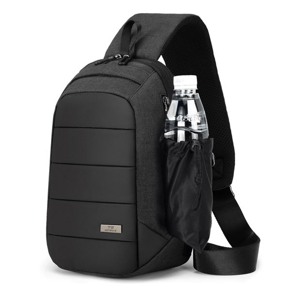 

new chest bag male usb charging large capacity oxford chest bag business leisure travel multi-function diagonal male