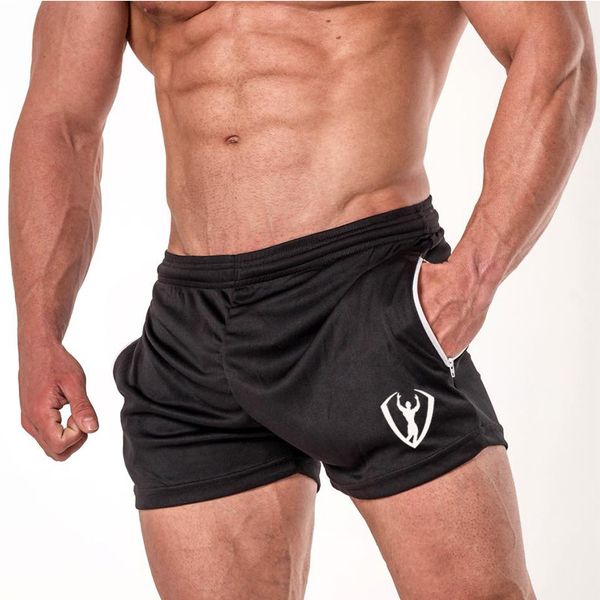 

2019 summer gym shorts men quick-drying sport running shorts fitness short pants mens jogging crossfit fitness sportswear, Black;blue