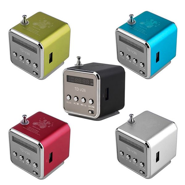 

мини цифровой fm-радио спикер tdv26 bluetooth speaker портативный радиоприемник алюминиевый lcd стерео громкоговоритель поддержка micro tf c