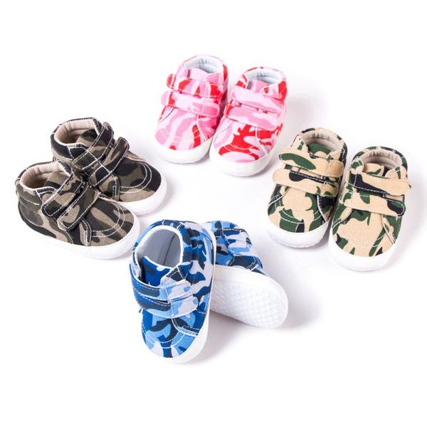 

new baby boys girls breathable spring autumn infant camouflage print casual soft sole prewalker toddlers non-slip shoes 2020, Black