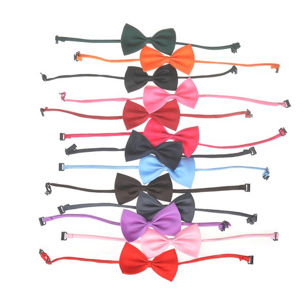 

2pcs formal commercial classic children fashion kid suit tuxedo dicky pet bow tie solid color butterfly wedding party bowtie, Red;brown