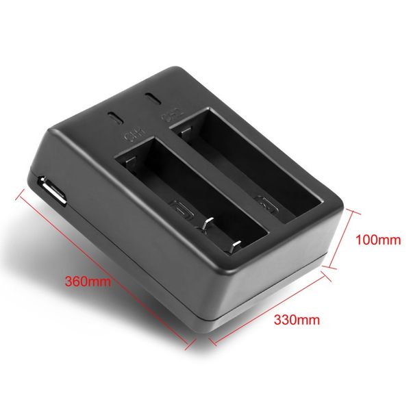 

dual channel digital camera battery charger usb charger charging for sj4000 wifi m10 sport camera accessories with usb cable