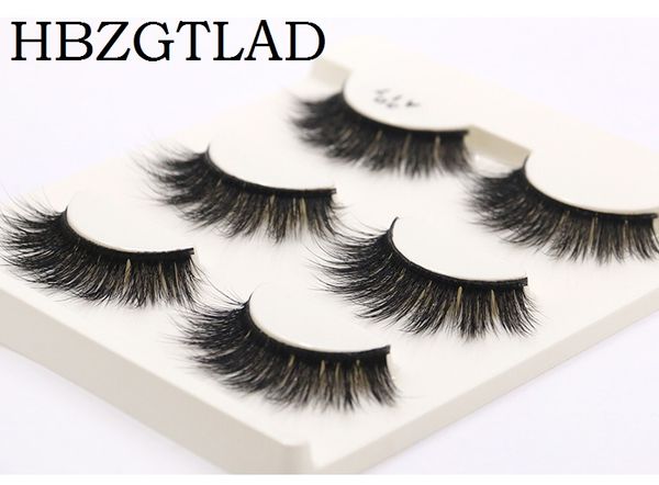 

hbzgtlad 3pairs natural long 3d false eyelashes makeup handmade thick fake eye lashes extension tools