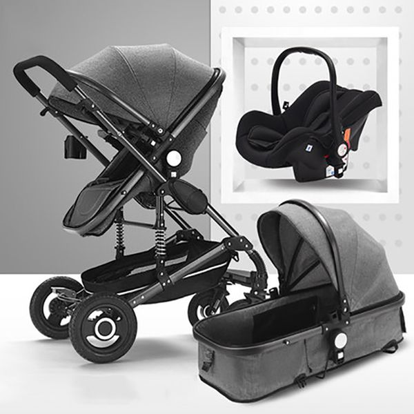 

gold frame baby stroller 3 in 1 with car seat high landscape trolley 2 in 1 prams portable bassinet folding baby carriage
