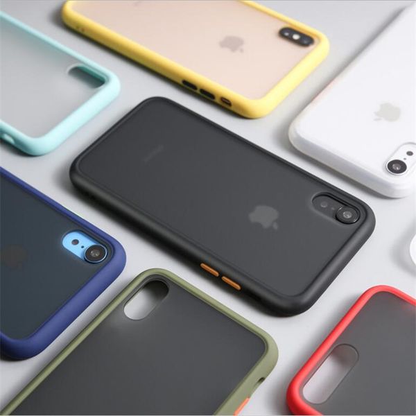 

matt tpu pc phone case mixed colors shockproof cellphone cover for iphone 11 pro max samsung a10 a20 a50 a70