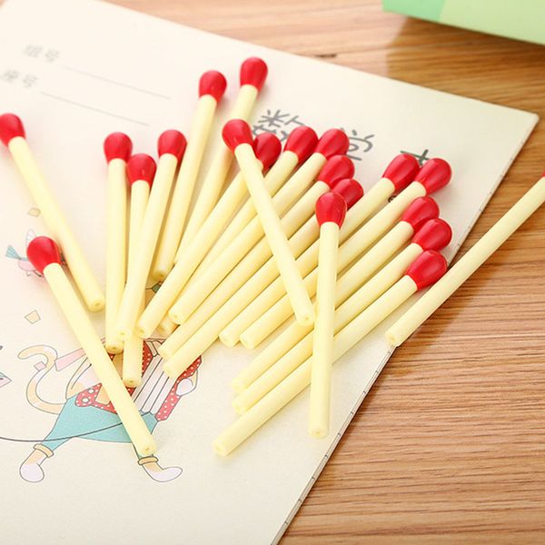 

20 pcs matchstick cute ballpoint creative stationery elementary school children's school supplies prizes exquisite, Blue;orange