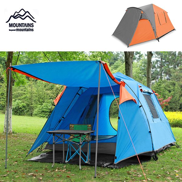 1 Room 2 Hall Tent Double Outdoor Tent Multi Person Camping Camping Anti Rain Sunscreen Sunshade Luxury Tents Lightweight Tent From Carlt 171 46