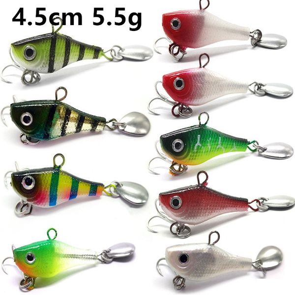 10Pcs Pencil Fishing Lures Fishing Tackle 8# Hooks Bass Baits 10 Colors