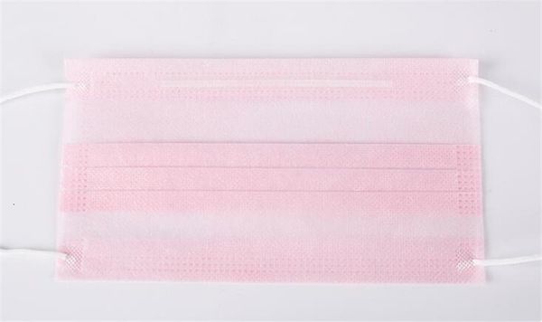 

3 ply pink mask face masks with earloops mouth mask comfort breathing protection dust filter black/white/pink universal size hypo