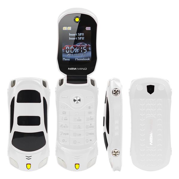 

f15 mini kids unlocked flip original phone dual sim mini sports car model blue flashlight bluetooth mobile phone 2sim cellphone