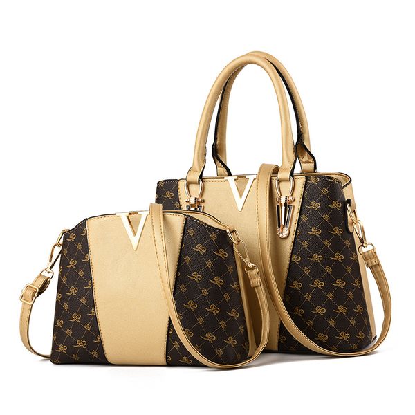 

women bags set 2 pcs pu leather handbag tote bag ladies shoulder bag for women messenger bags sac a main