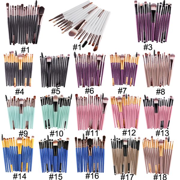 

new 15pcs/set maange professional make up brushes portable makeup brushes set powder foundation lips eyes cosmetic tools dhl 3001321