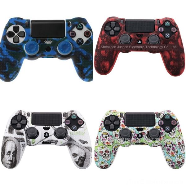 

fvbhr защитный силиконовый чехол sony + skin sticks grip for analog ps3 controller caps cover for ps2 ps3 ps4 gamepad камуфляж
