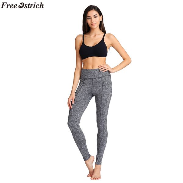

ostrich 2019 summer new fashion solid color women workout active women hight waist fitness stretch pants trouser, Black;white