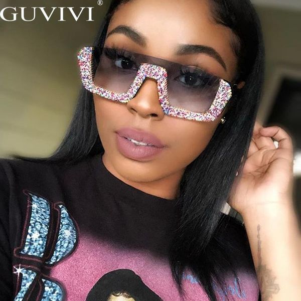 

diamond semi-rimless square sunglasses women rhinestone retro gradient sun glasses vintage oversized feminino eyeglasses uv400 sfhbu