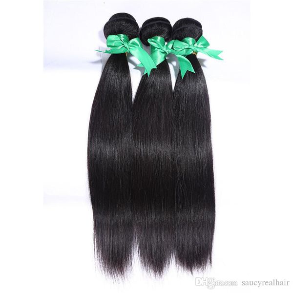 

remy straight wave virgin brazilian hair human hair weft 100g one bundle 300 bundles one lot loose wave deep water body straigt, Black