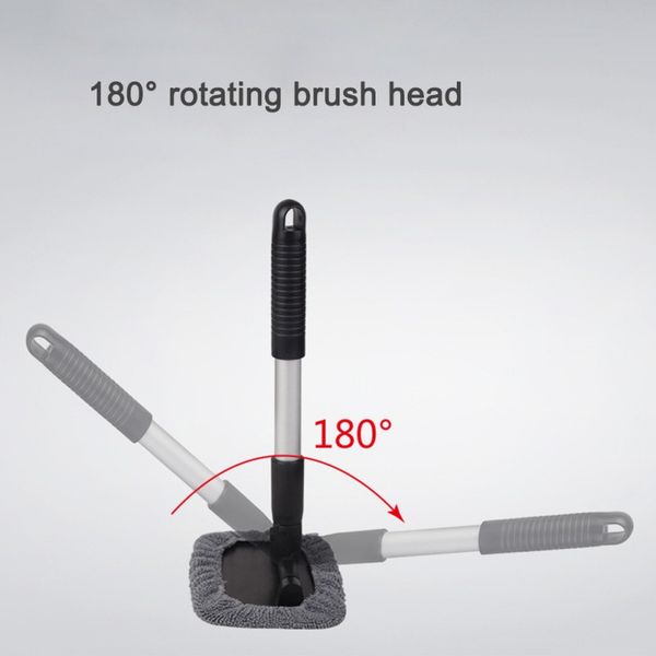 

car drying towel reusable washable car windshield cleaning tool with extendable handle brush microfiber pads super absorbent