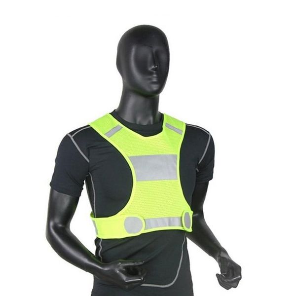 

women men outdoor running reflective vest ciclismo cycling safety vest high visibility for riding jogging walking, Black