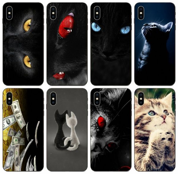 

tongtrade] money black cat case for iphone 11 pro max x xs xr 6s 5s 5c 5 se galaxy j1 j7 s10 s9 mini huawei p10 lite lg k10 wholesale case