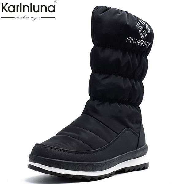 

women's big size 41 russia snow boots women for cold winter warm fur boots outdoor waterproof non-slip shoes woman, Black