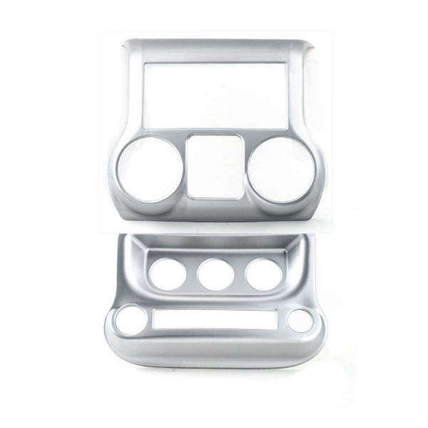 

bbq@fuka car console center dashboard interior air condition switch panel cover trim for wrangler 2011-2016 car styling