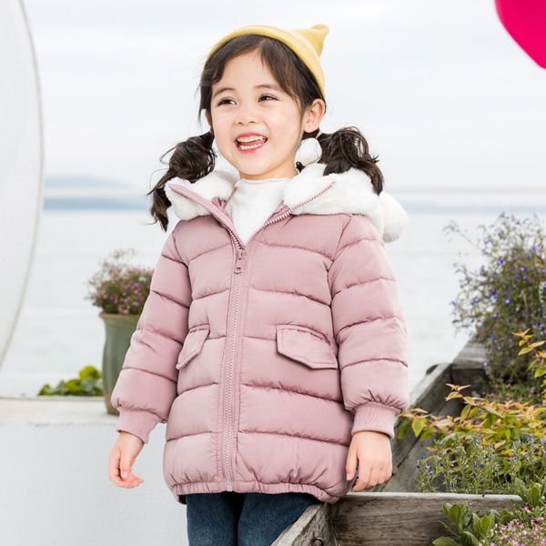 

toddler girl winter clothes kids down coats with fur girls jacket hooded children snowsuit cotton boys down coat baby clothes, Blue;gray