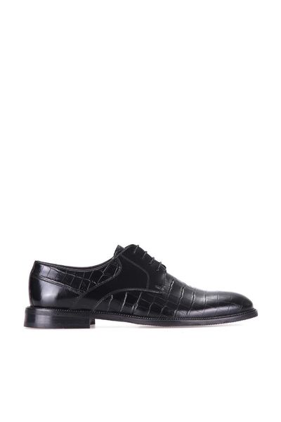 

derimod genuine leather black men 's classic shoes