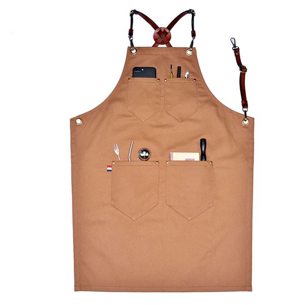 

aprons color cowboy denim apron barista barber restaurant waitress work floral