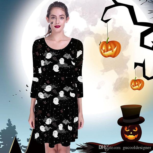 

женское платье модный дизайнер круглый вырез женские платья повседневные панельные свободные женская одежда весна цифровой принт, Black;gray