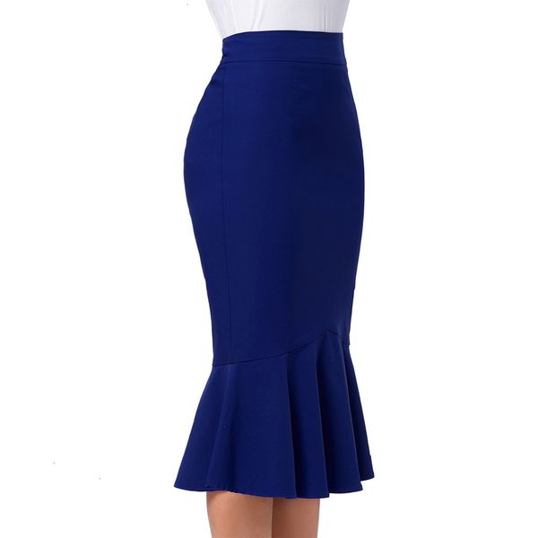 

ruffle skirt women skirts office womens bodycon midi female skirt elegant ruffles pencil mermaid womens skirts party formal occasion jupe, Black