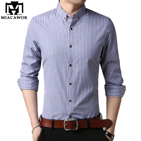 

new fashion stripe shirt men shirt spring long sleeve casual camiseta masculina slim fit social dress shirts c404, White;black
