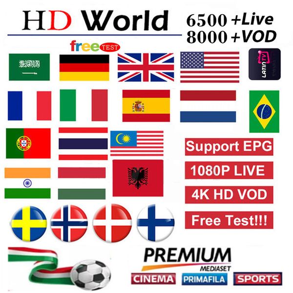 

ip subscription 7000+ europe france spain portugal germany usa canada tv abonnement for smart tv x96 h96 android tv box