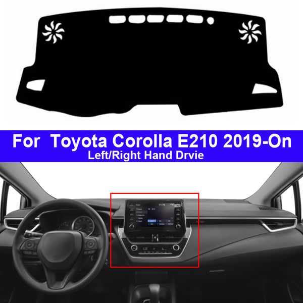 

car dashboard cover dash mat carpet cape for corolla e210 2019 -on lhd rhd auto dashmat 2020 2021 sunshade anti-dirty