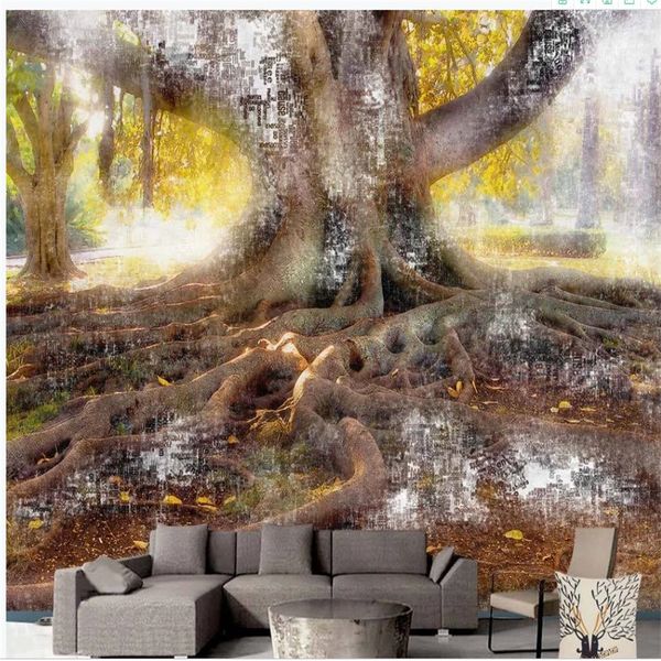 

wallpaper for walls 3 d for living room forest wallpapers background wall painting