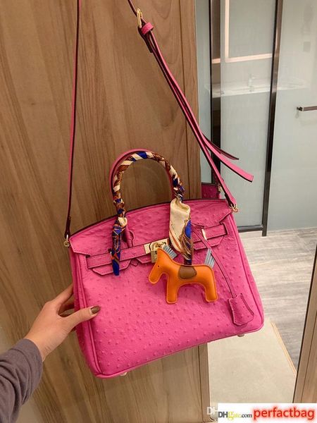 

h handbag hamz 30cm ostrich pattern women fashion totes designer bag purses ladies bag