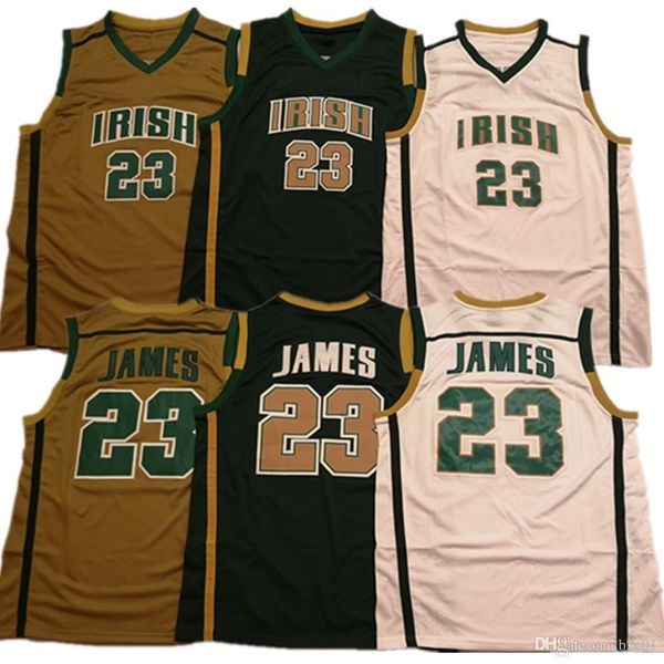 

James jersey St. Vincent Mary High School Irish 23 LeBron Basketball Jerseys Men