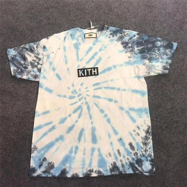 

kith t-shirt tie dyeing fashion hip-hop 19fw kith men women t-shirts tees t200425, White;black
