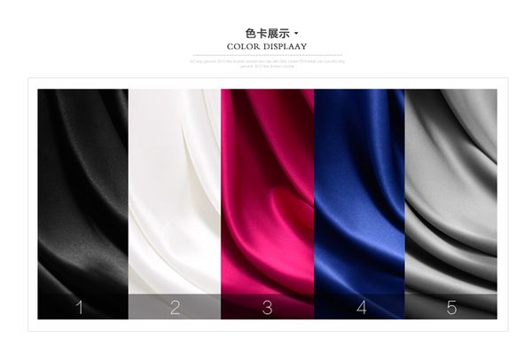 

silk stretch solid color heavy satin fabric (width140cm )40mm, Black;white