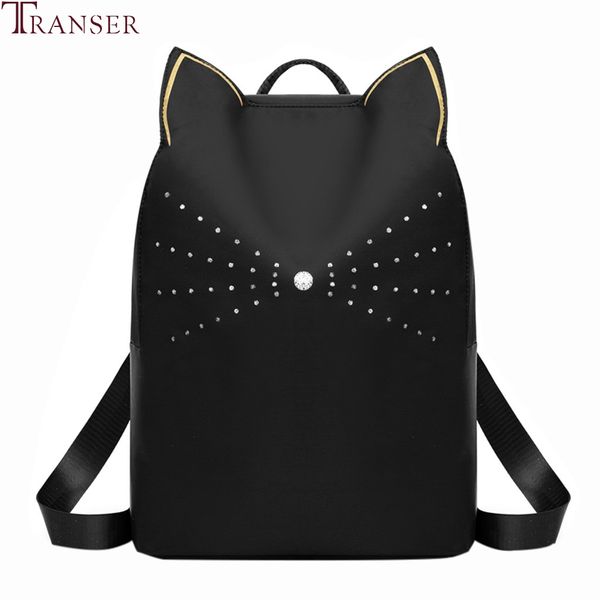 

transer 2020 new women girls fashion cat student bag totes shoulder backpacks bag leisure shigh-quality leather backpack