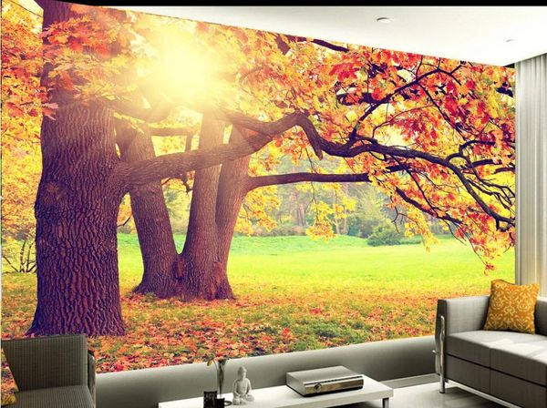 splendido scenario sfondi d'oro autunno sfondi oro albero sfondo pittura decorativa