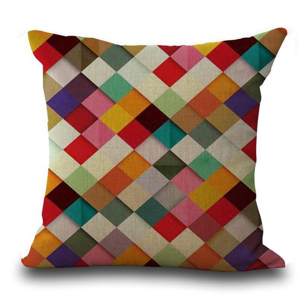 

geometric stripes pillow case cushion cover linen cotton throw pillow cases home decor living room home decoration