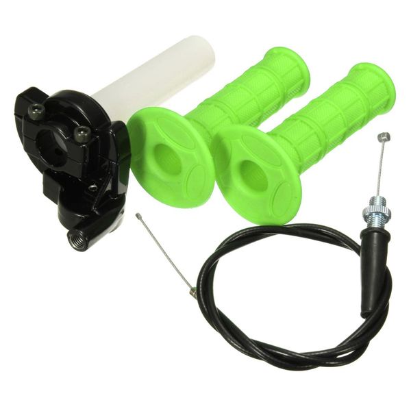 

green pit dirt bike throttle grip twist with cable quick action fit for 110cc 125cc