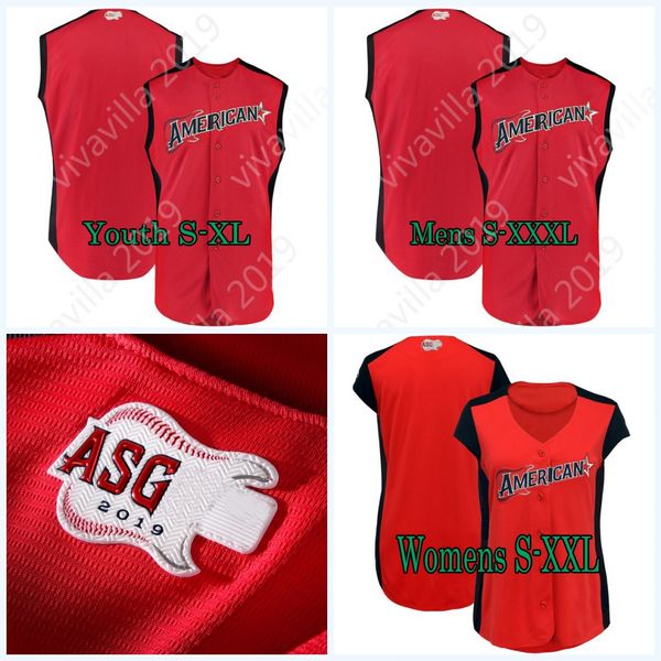 

2019 All Star Game Jersey American League 99 Aaron Judge 27 Mike Trout 25 Gleyber Torres 17 Shohei Ohtani 28 J.D. Martinez Baseball Jersey