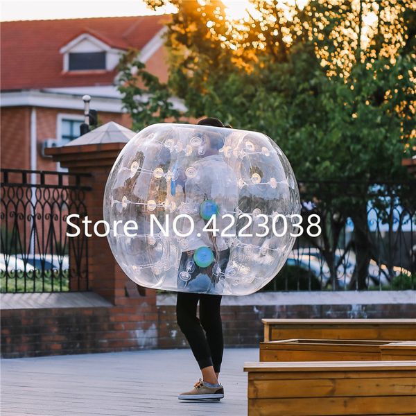 Spedizione gratuita 1.2 m 100% TPU gonfiabile Bubble Soccer pallone da calcio Zorb palla gonfiabile umano criceto palla palle paraurti per i bambini