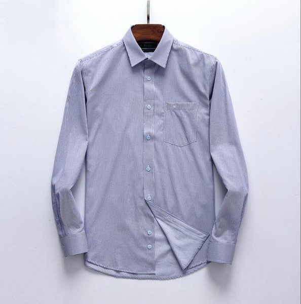 

mens business casual shirt bos new mens long sleeve stripe slim fit healthy social fashion mens new fashion packaging shirt -4xl, White;black