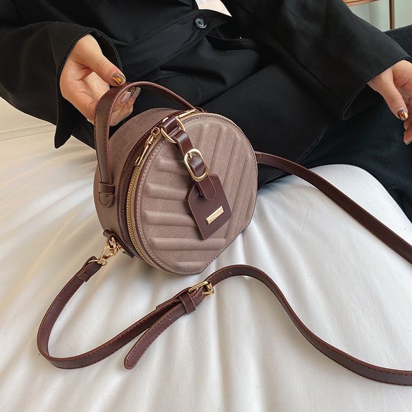 

new small round bag 2020 new women's fashion handbag small black bag style shoulder