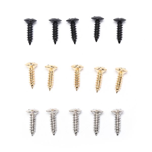 

25pcs electric guitar screws for pickguard back plate mount gold silver balck diy luthier tool