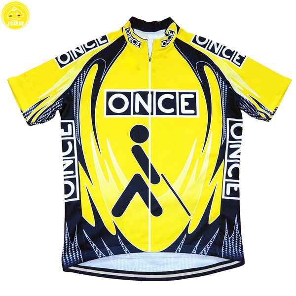 

2 chooses full s new retro classical yellow mtb road racing team bike pro cycling jersey / shirts & clothing breathing air jiashuo, Black