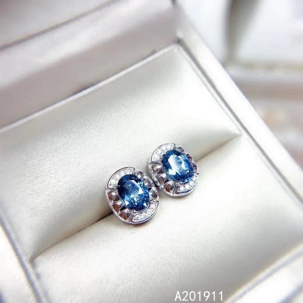 

kjjeaxcmy boutique jewelry 925 sterling silver inlaid natural blue z fashion ladies stud earrings support detection popular, Golden;silver